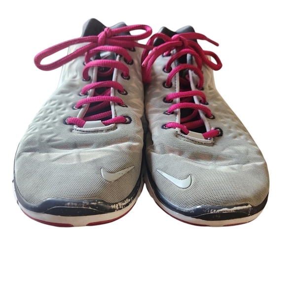 Nike Free TR Fit 3 Running Textured Gray Pink Tennis Shoes Sneakers Women's 8.5 - Picture 8 of 9